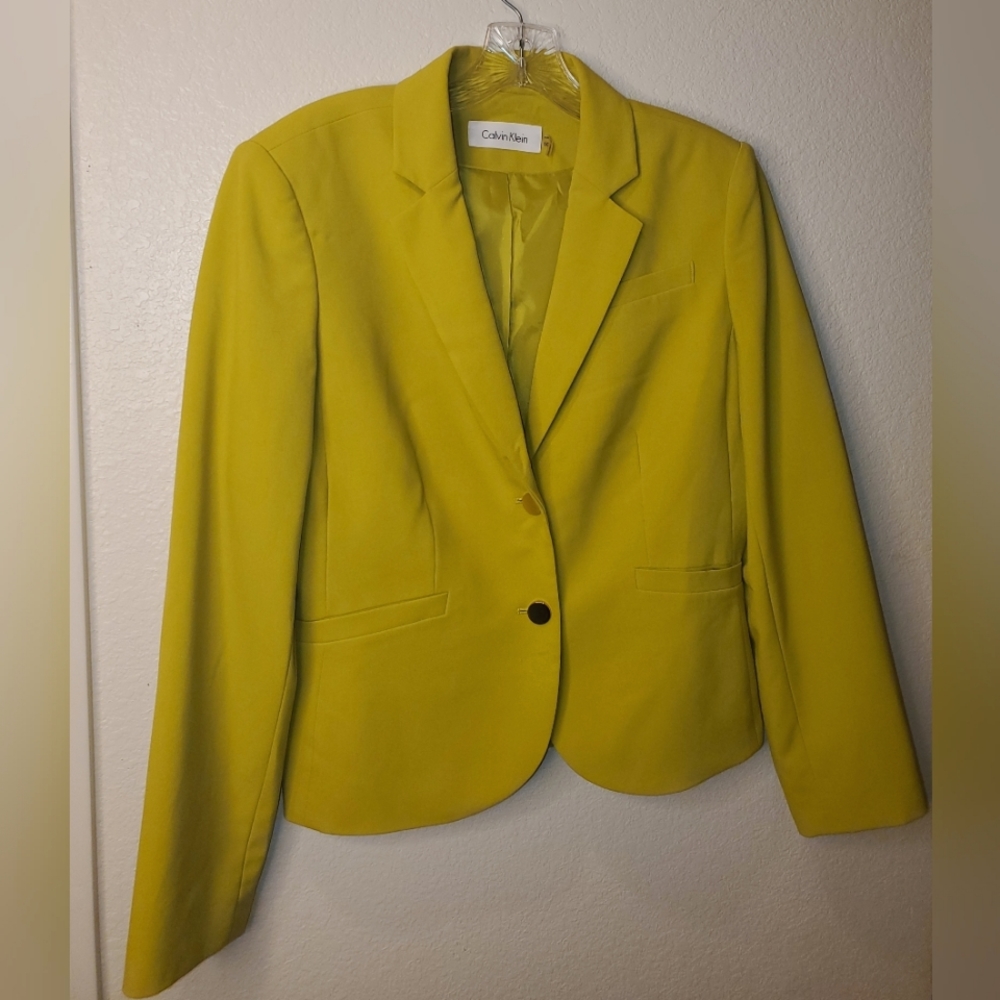Calvin Klien Blazer in Chartreuse Green